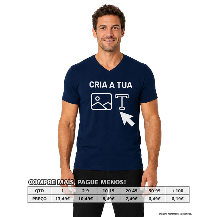 T-SHIRTS HOMEM DECOTE EM BICO PERSONALIZADAS 1