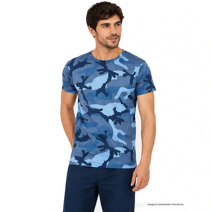 T-SHIRT HOMEM PADRÃO CAMUFLADO 1