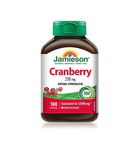 Cranberry Jamieson 250mg 100 Cápsulas 