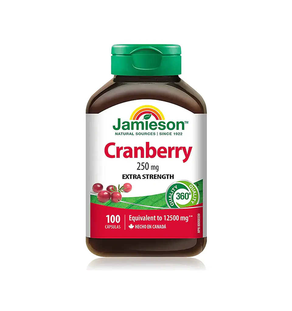 Cranberry Jamieson 250mg 100 Cápsulas  1