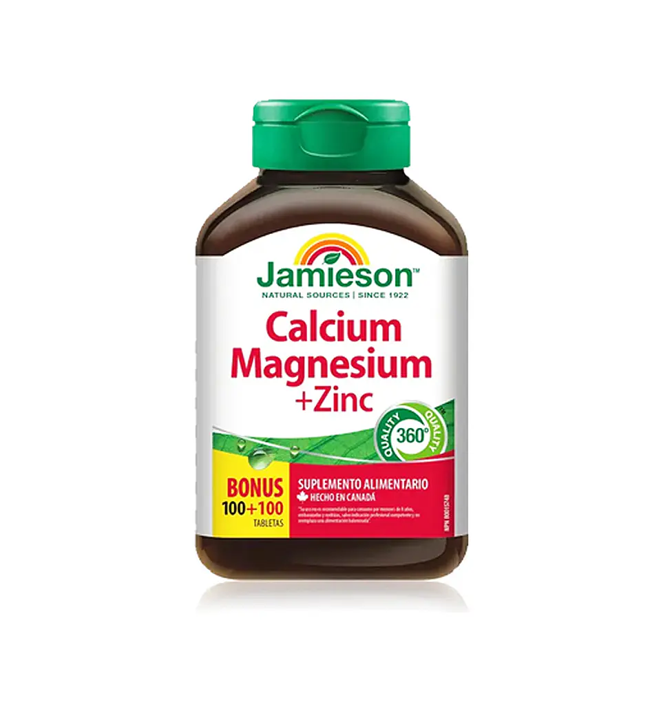 Calcio Magnesio + Zinc Jamieson 200 Tabletas 1