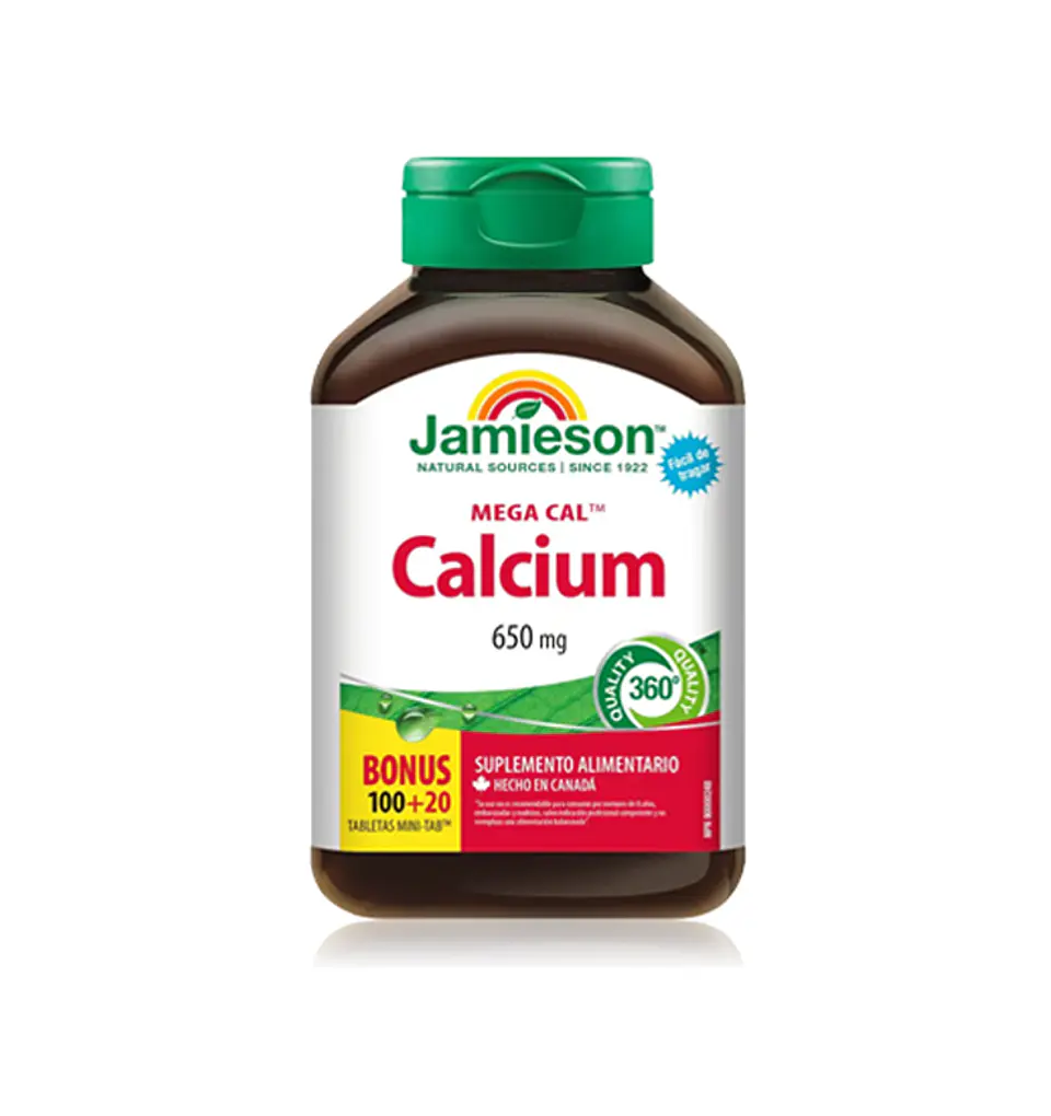 CALCIUM 120 Tabletas  650 Mg   1