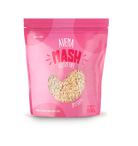 Avena Integral  Mash Sin Gluten Certificada 800 g. 