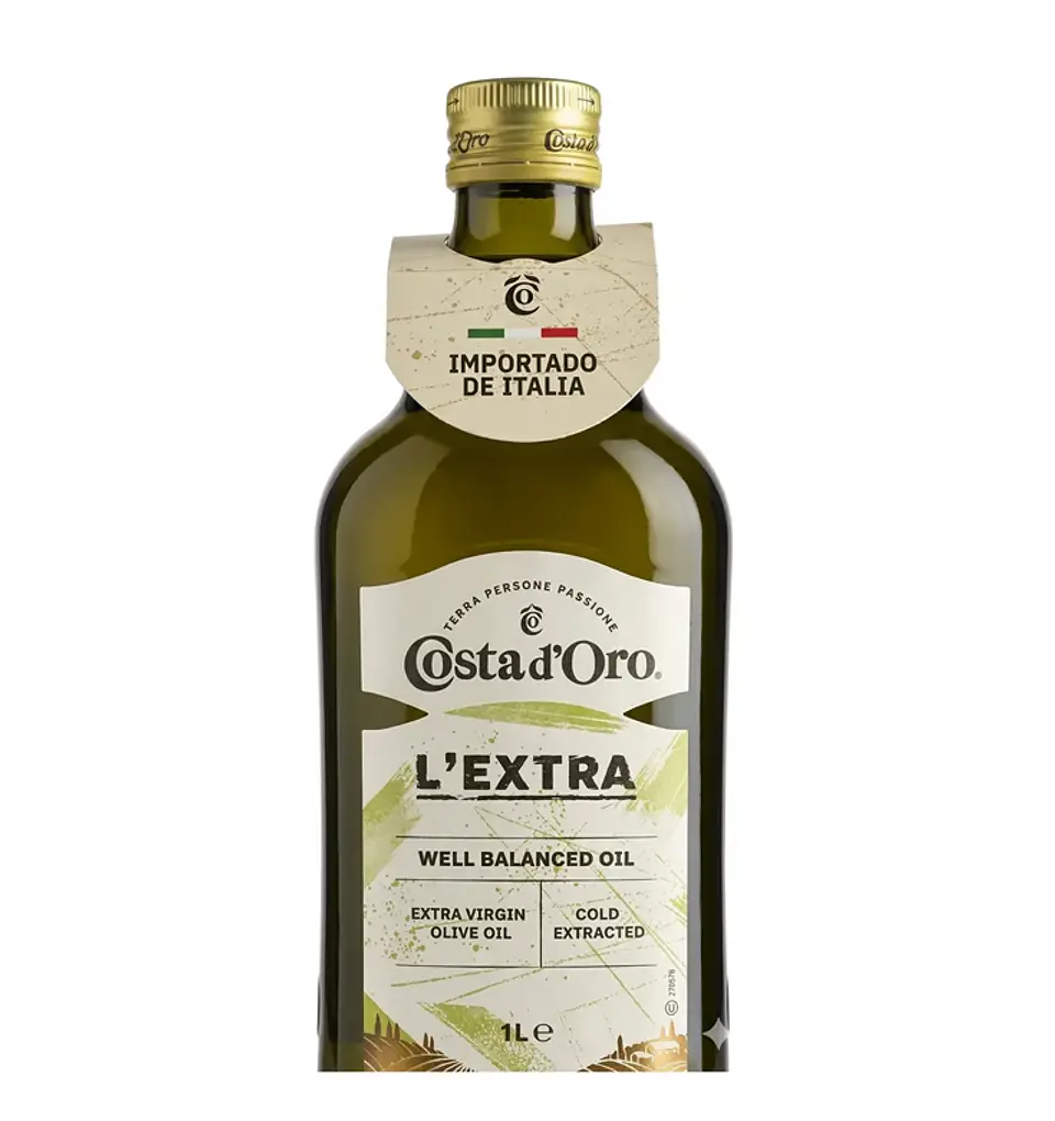 Aceite De Oliva Extra Virgen Costa D'oro Prensado Frio 1 Lt. 2