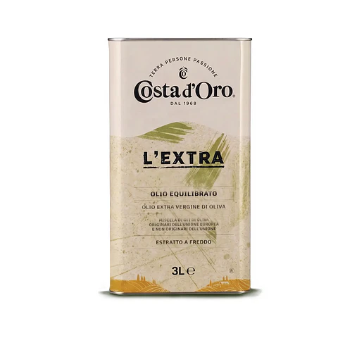 Aceite De Oliva Extra Virgen Costa D'oro Prensado en Frio 3 Lt.