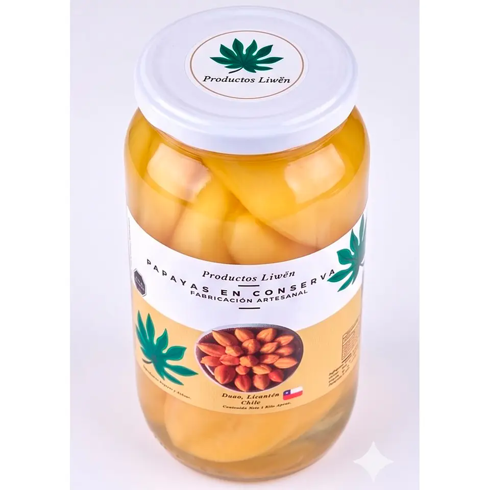 Papayas En Conserva Premium Liwen 1kg 3