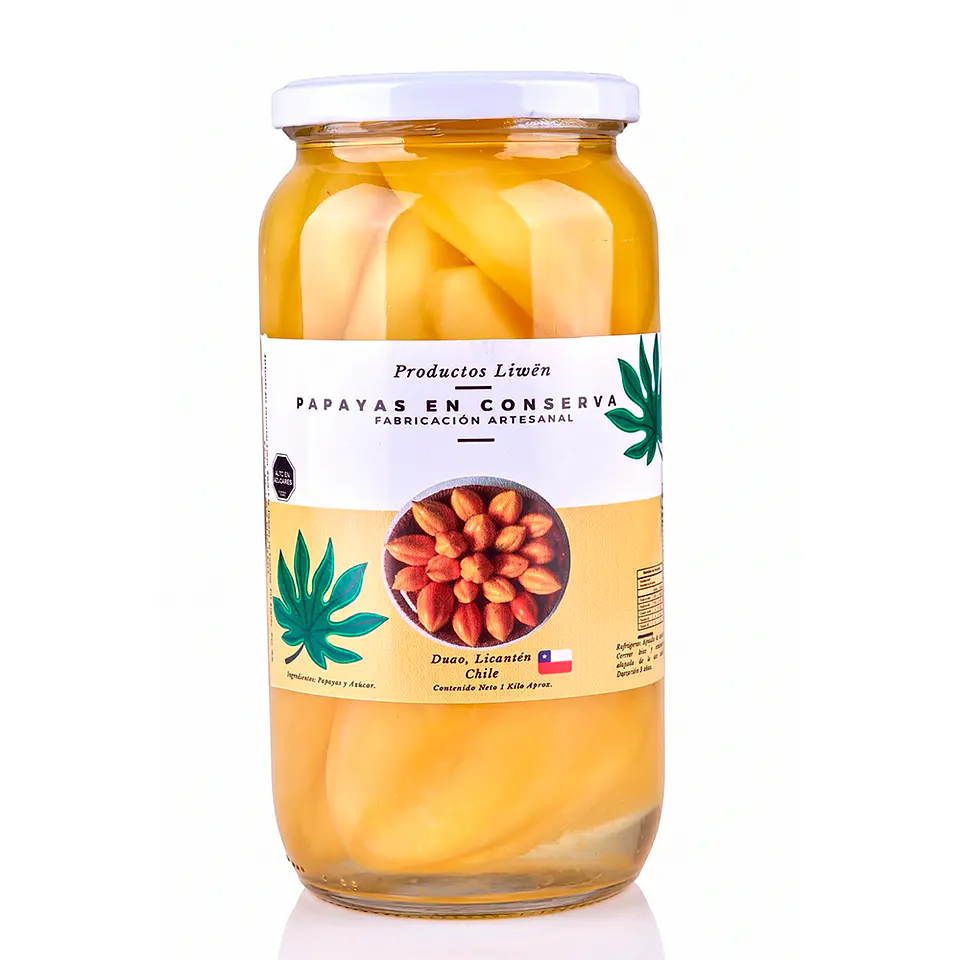 Papayas En Conserva Premium Liwen 1kg 1