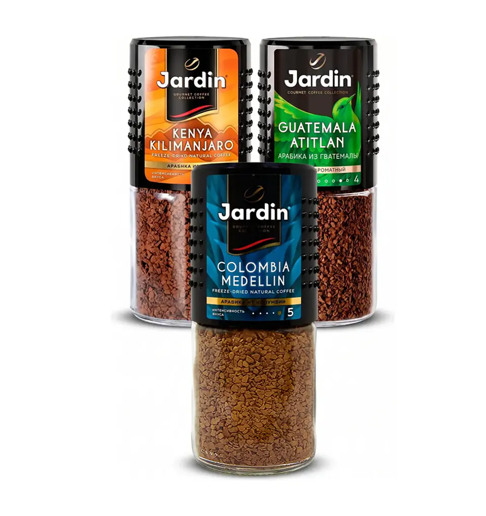 Pack Cafés Liofilizados Jardin 3 Variedades (  Colombia, Guatemala, Kenya ), 95 g. 1