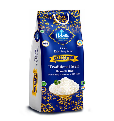 Arroz Basmati Grano Extra Ikka 5 Kilos Calidad Celebration 