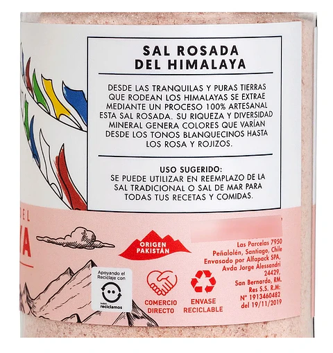 Sal Rosada Del Himalaya Fina 300 G - Manare
