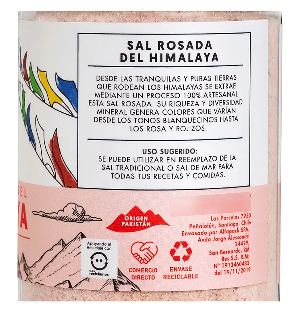 Sal Rosada Del Himalaya Fina 300 G - Manare 2