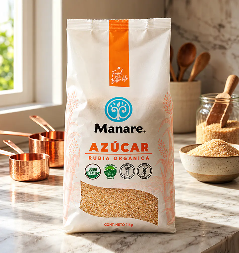 Azúcar Rubia Orgánica Manare 1 Kg 2