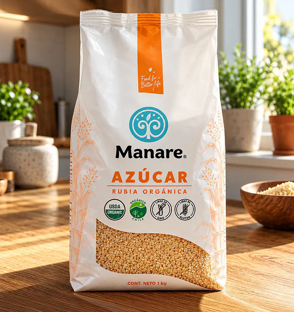 Azúcar Rubia Orgánica Manare 1 Kg 3