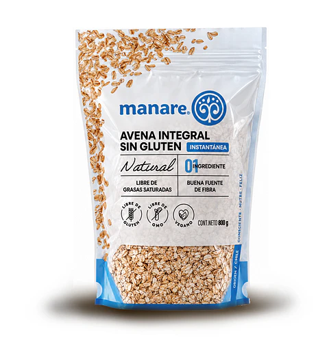Avena Integral  Sin Gluten 800 G - Manare