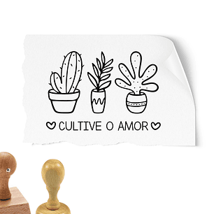 Carimbo | 4x3cm - Cultive o amor