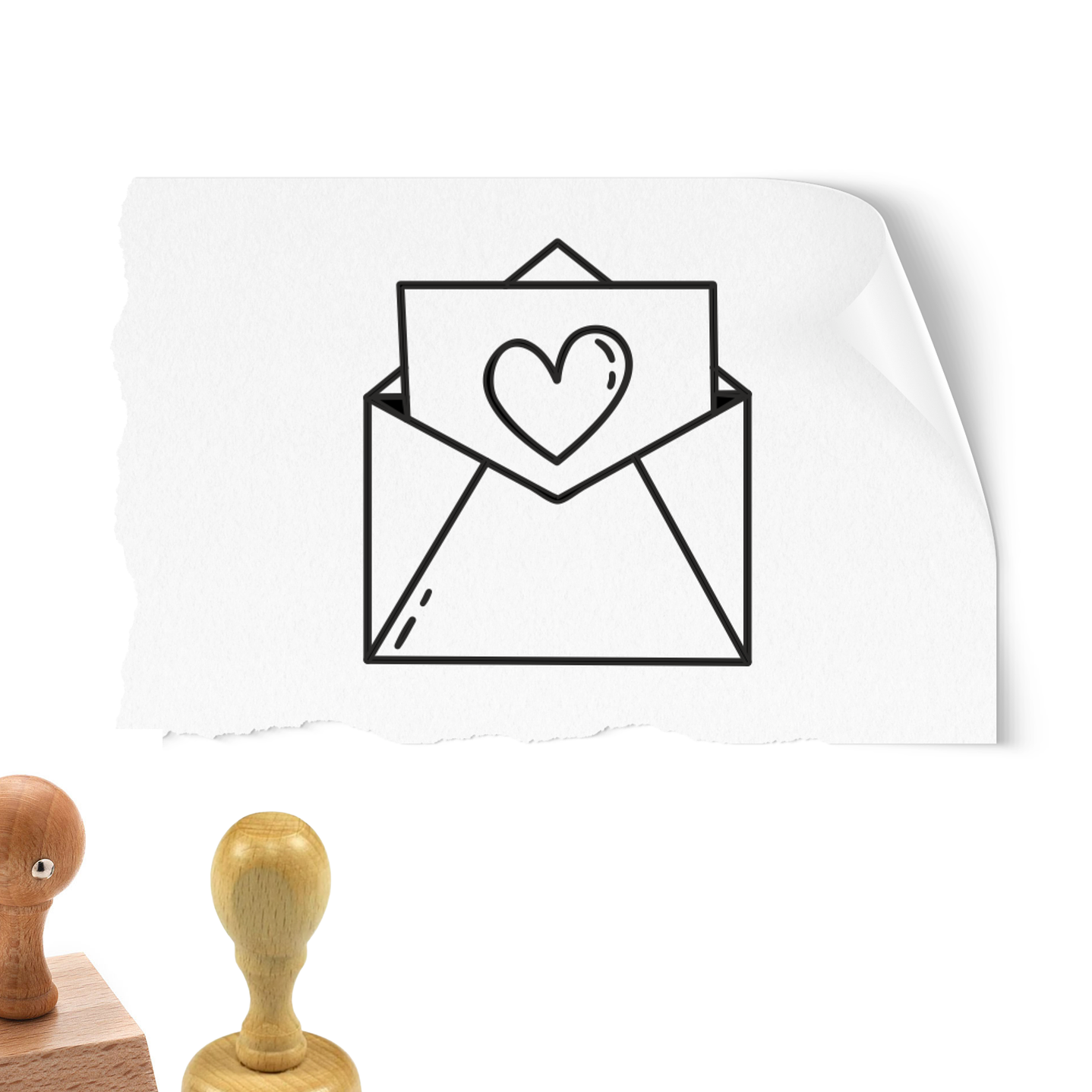 Carimbo 2cm - Envelope com amor