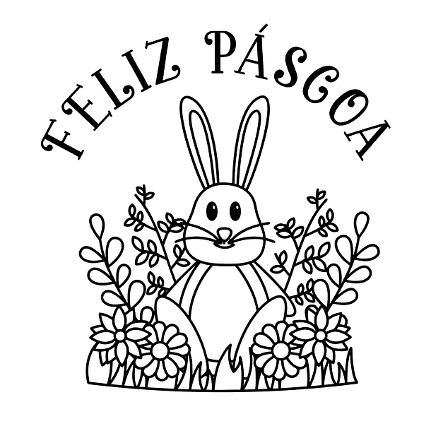 Carimbo | Feliz Páscoa Floral 3