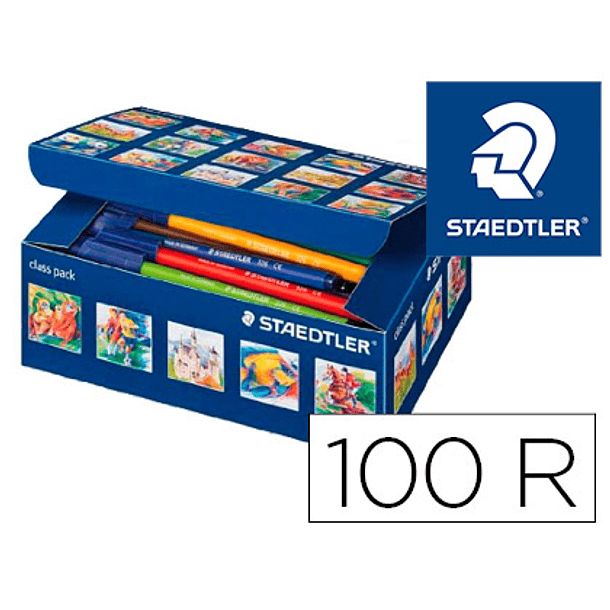 Marcador staedtler noris club caixa de 100 unidades sortidas 10 x cor 1