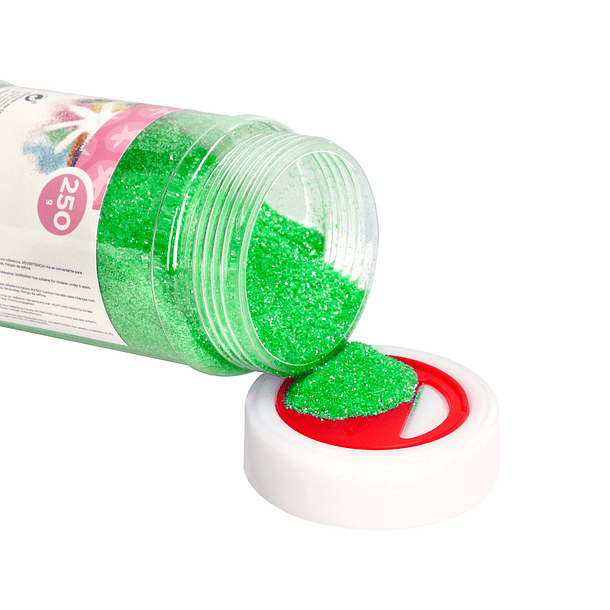 Purpurina liderpapel fantasia cor verde pastel metalizado frasco de 250 gr 7