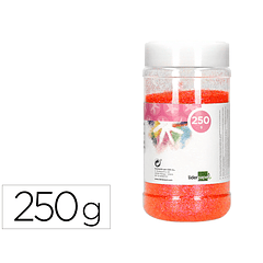 Purpurina liderpapel fantasia cor laranja pastel metalizado frasco de 250 gr