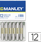 Lapis de cera manley 12 unidades prateado - Miniatura 1