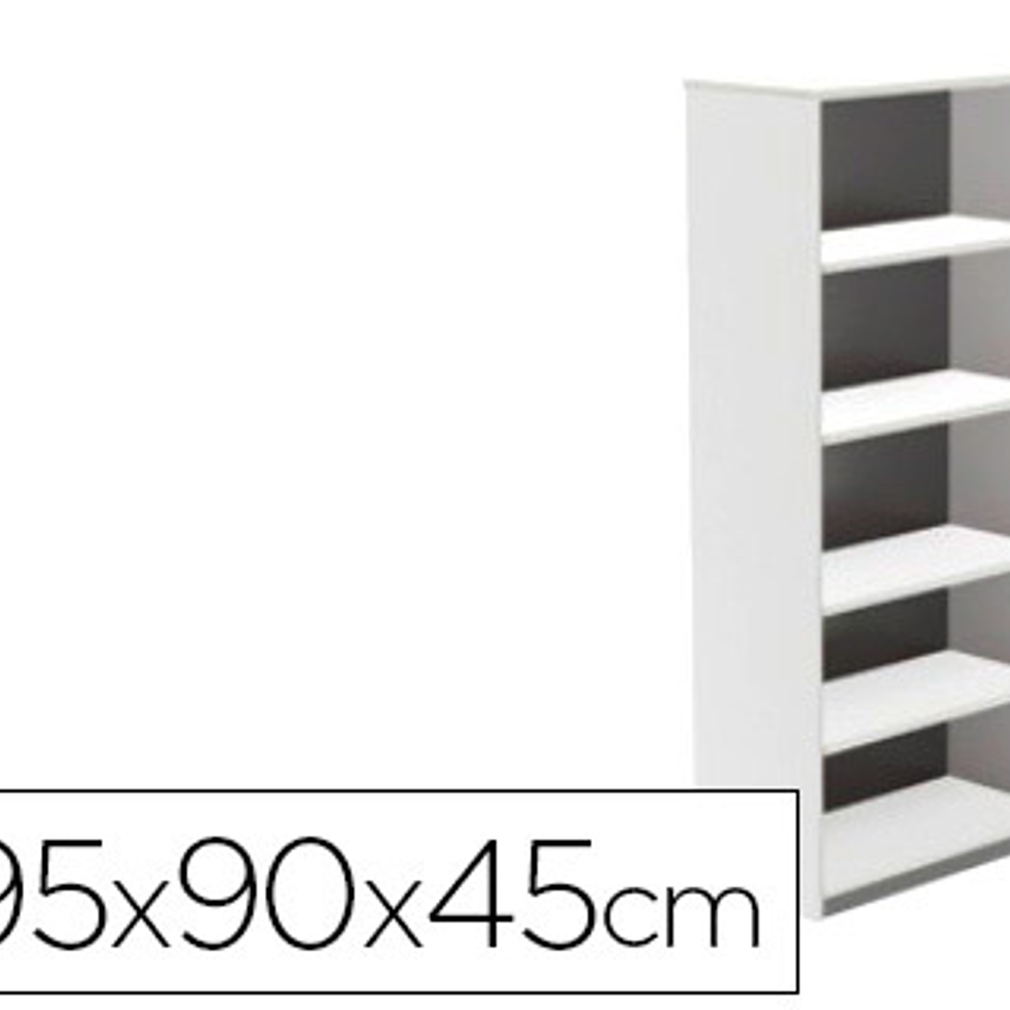 Armario rocada com cinco estantes serie store 195x90x45 cm acabamento aw04 branco/branco 2