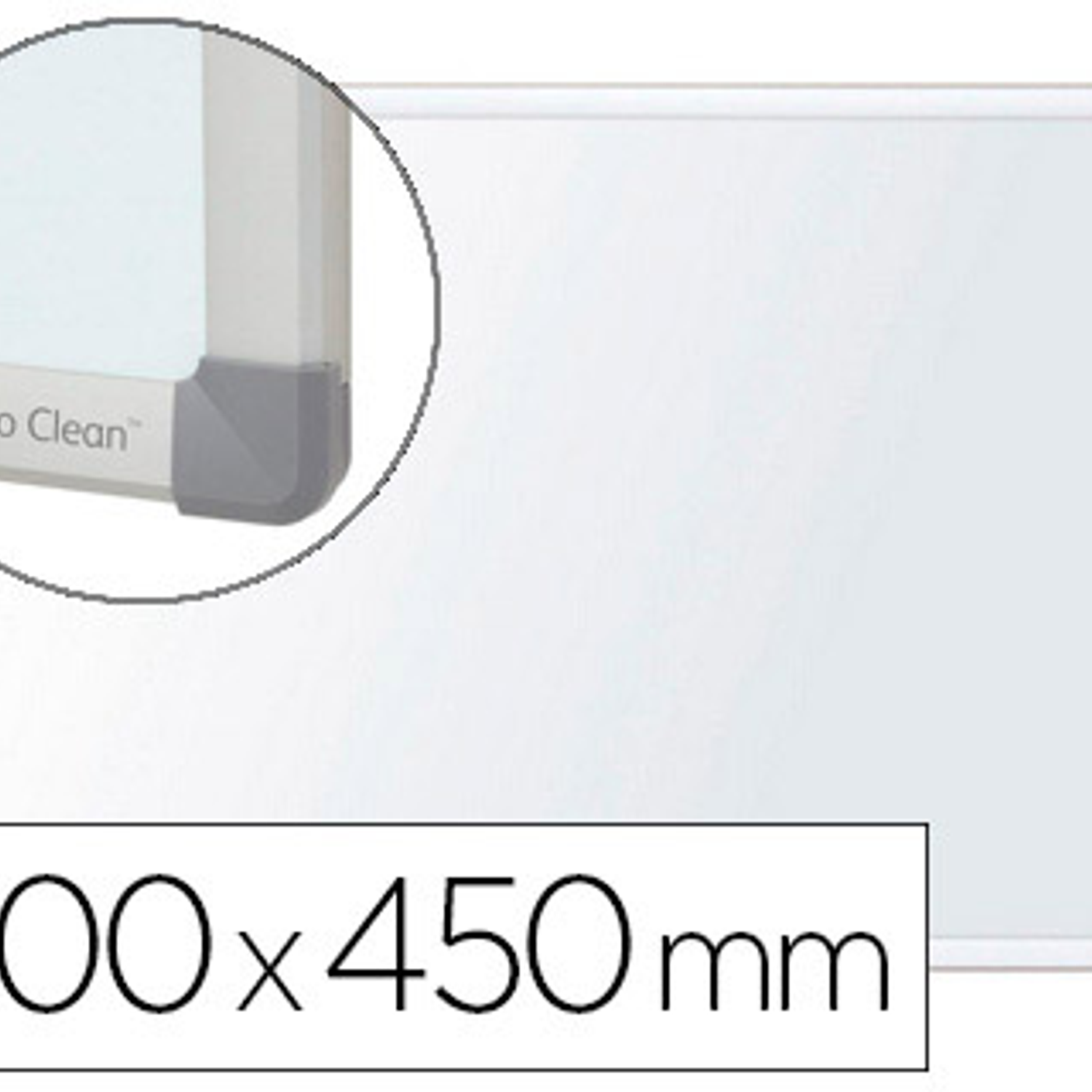 Quadro branco nobo nano clean magnetico lacada aco moldura aluminio 600x450 mm 1