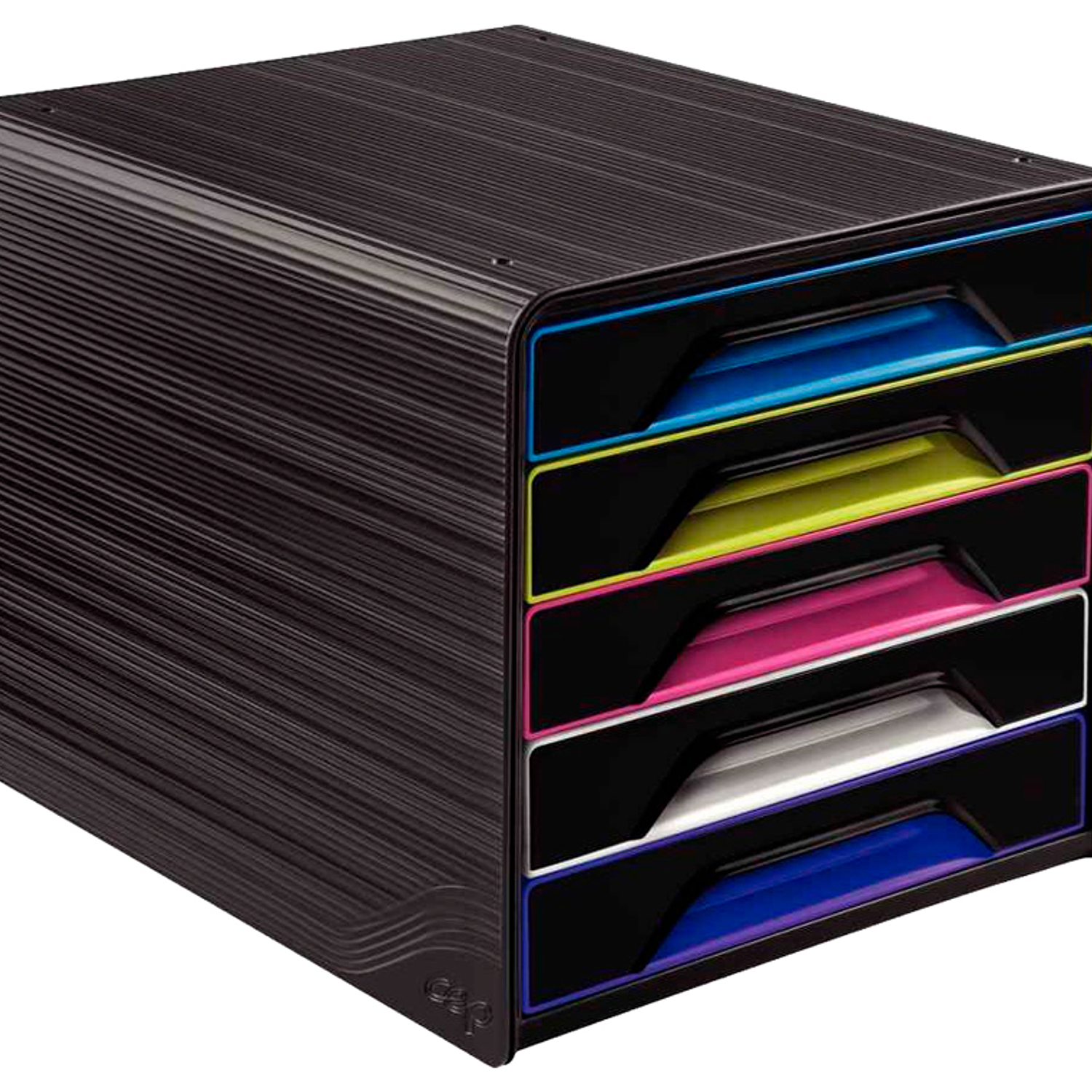 Blocos classificadores de secretaria cep 5 gavetas preot/multicolor 360x288x270 mm 2