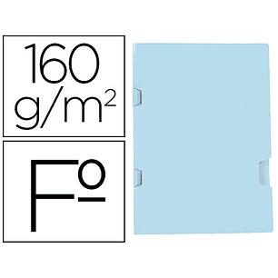 Classificador liderpapel folio azul 3 pestanas plastificada 160 gr