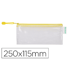 Bolsa multiusos tarifold pvc 250x115 mm abertura superior com fecho porta esferografica e correia cor amarelo