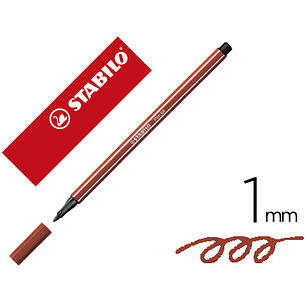 Marcador stabilo aguarelavel pen 68 sanguina 1 mm