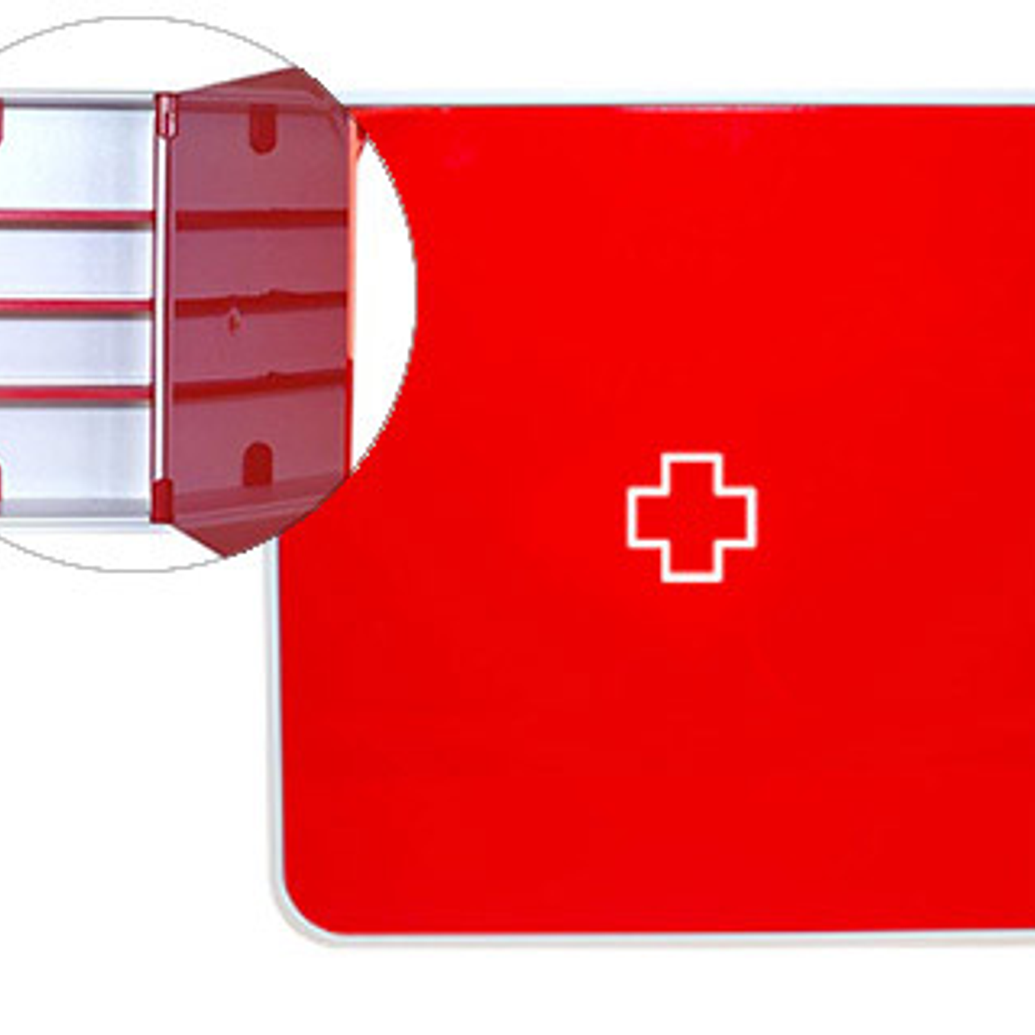 Organizador paperflow plastico 3 estantes para medicamentos 320x70x320 mm vermelho 1