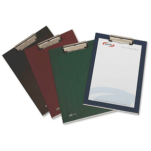 Porta notas pardo cartao forrado pvc folio com miniclip metalico bordeaux