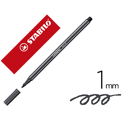 Marcador stabilo aguarelavel pen 68 cinza paynes 1 mm