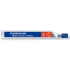 Minas staedtler mars micro grafite 0,5 mm 2h tubo com 12 unidades