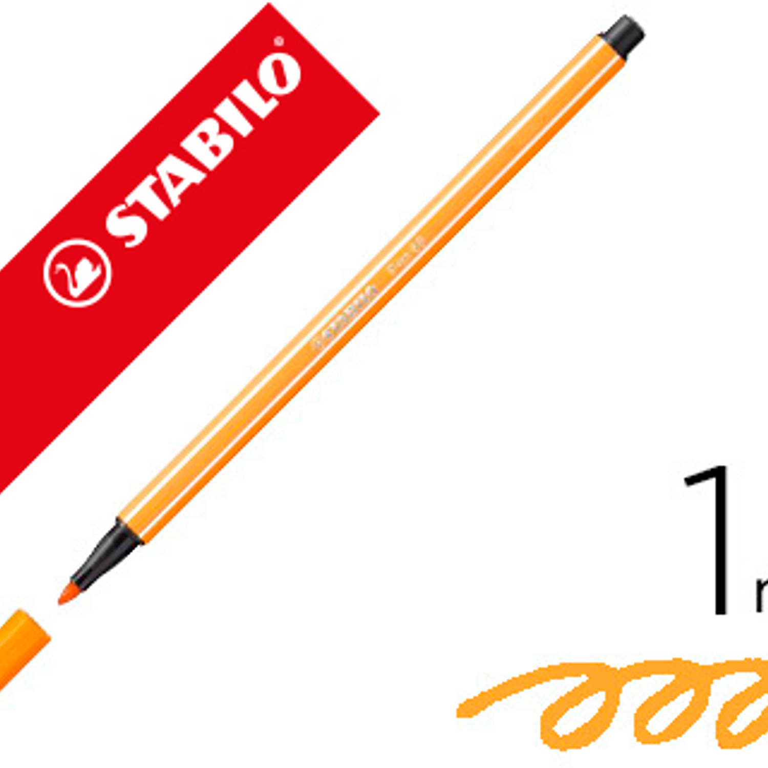 Marcador stabilo aguarelavel pen 68 vermelhao palido 1 mm 1