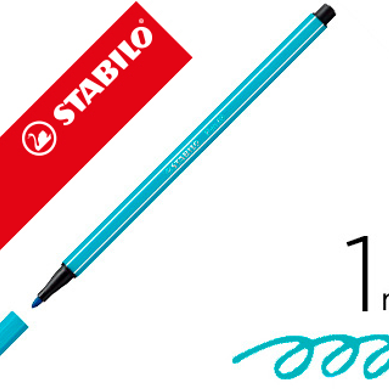 Marcador stabilo aguarelavel pen 68 azul cobalto 1 mm 1