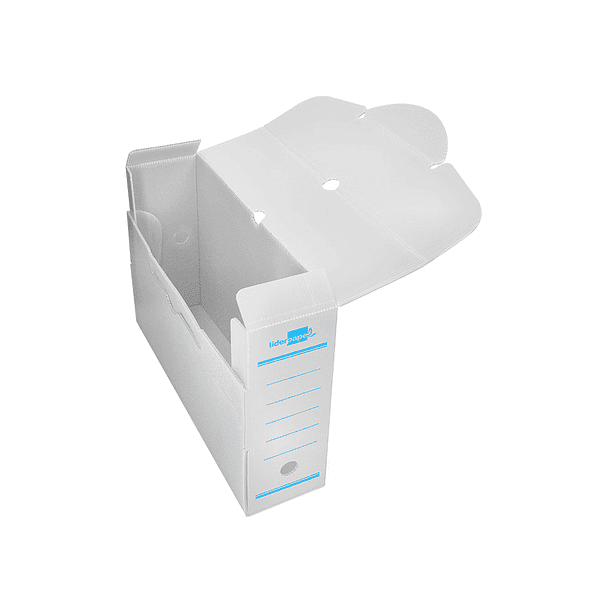 Caixa para arquivo definitivo liderpapel polipropileno branca formato 387x275x105 mm 7