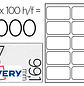Etiqueta avery adesiva branca cartao de visita medidas 99,1x57 mm inkjet laser copiadora 1000 unidades caixa de 100 folh - thumbnail 1