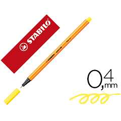 Marcador stabilo ponta de fibra point 88 amarelo limao 0,4 mm