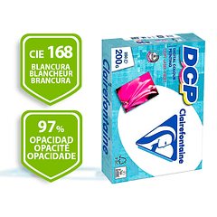 Papel fotocopia clairefontaine din a4 200 gr pack de 250 folhas