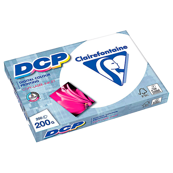 Papel fotocopia clairefontaine din a4 200 gr pack de 250 folhas 5