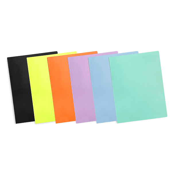 Capa catalogo liderpapel 40 bolsas polipropileno din a4 laranja fluor opaco 6