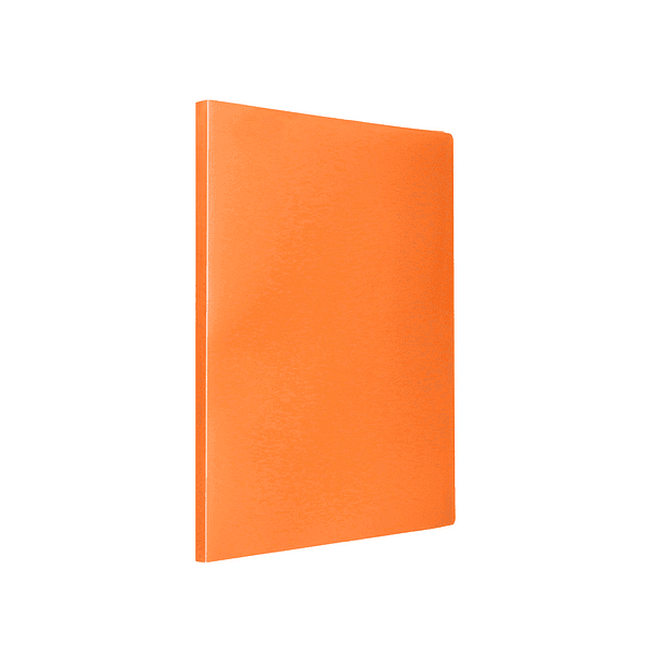 Capa catalogo liderpapel 30 bolsas polipropileno din a4 laranja fluor opaco 5