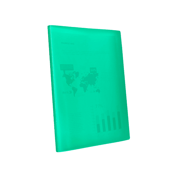 Capa catalogo liderpapel 40 bolsas polipropileno din a4 verde translucido 5