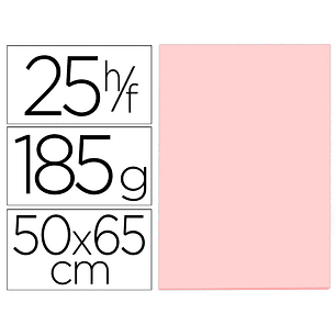 Cartolina guarro 50x65 cm 185 gr rosa