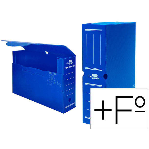 Caixa para arquivo definitivo liderpapel polipropileno azul formato 387x275x105 mm 1