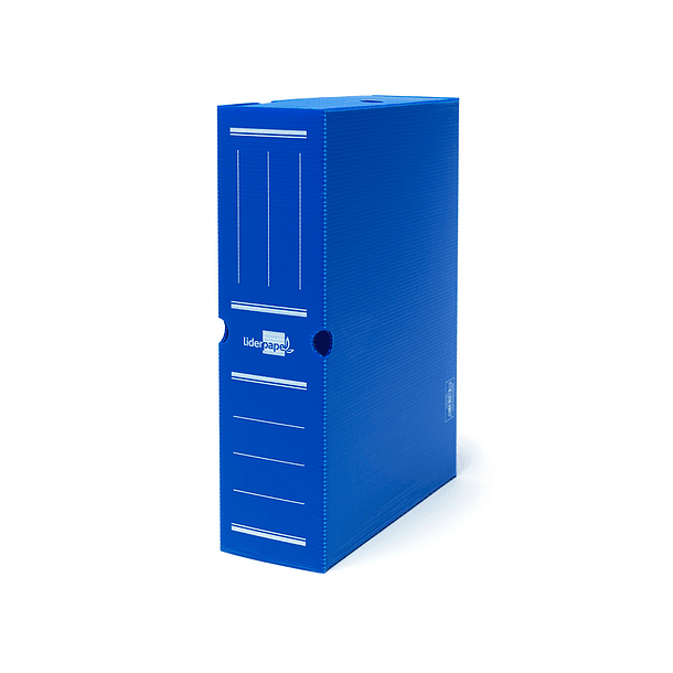 Caixa para arquivo definitivo liderpapel polipropileno azul formato 387x275x105 mm 2