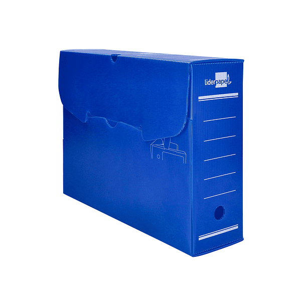 Caixa para arquivo definitivo liderpapel polipropileno azul formato 387x275x105 mm 4