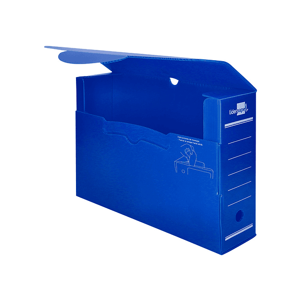 Caixa para arquivo definitivo liderpapel polipropileno azul formato 387x275x105 mm 5